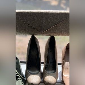 Glitter heels w/ clutch
